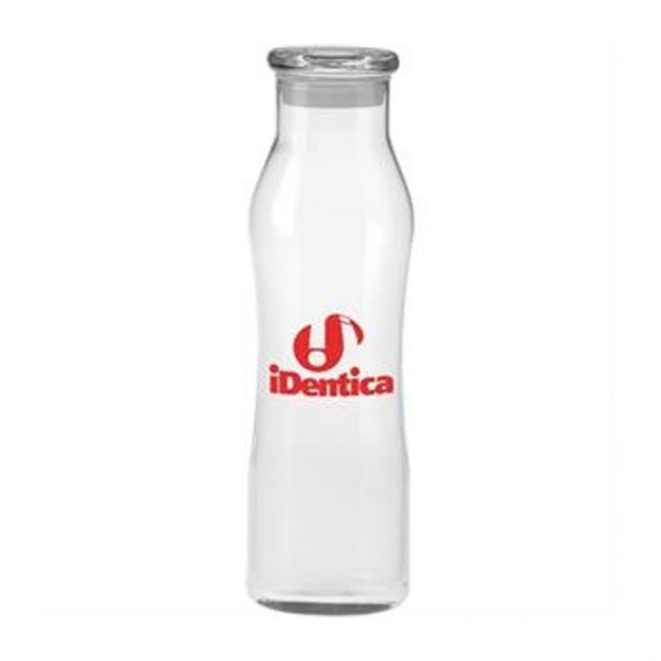 Custom Curved Glass Milk Bottle - 22 Ounces main image